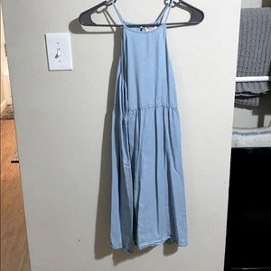 Blue Denim Print Dress